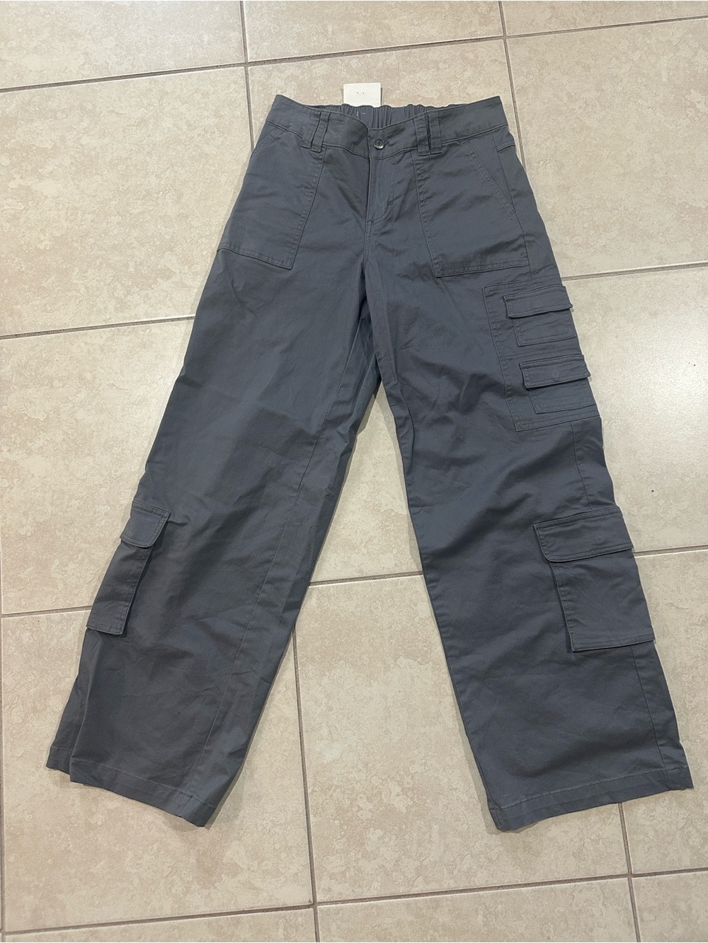 wild fable Mid-Rise Cargo Pants in Charcoal
